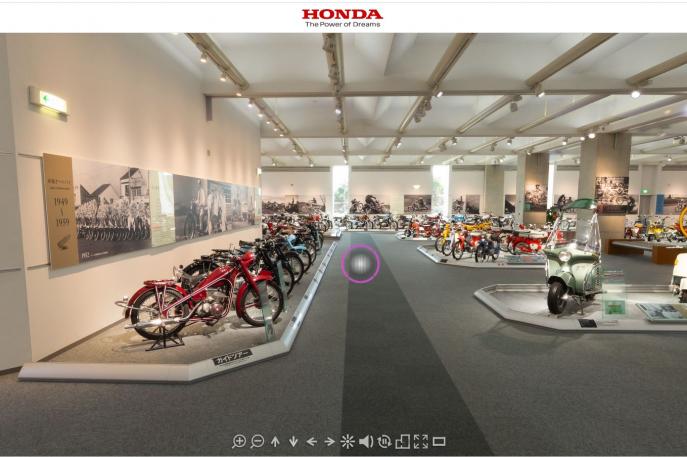 Passeio virtual pelo museu da Honda