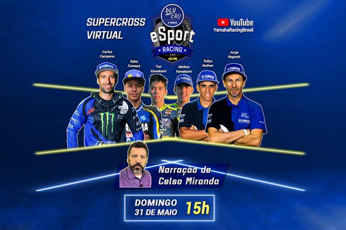 Corrida virtual com pilotos Yamaha aquece volta do AMA Supercross 2020 
