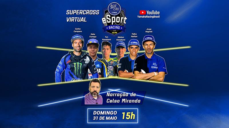 Corrida virtual com pilotos Yamaha aquece volta do AMA Supercross 2020 